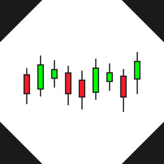 Candle stick chart icon, for Business Finance Market