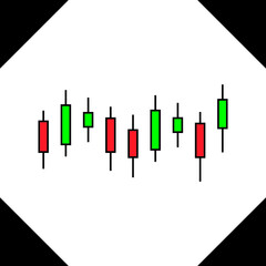 Candle stick chart icon, for Business Finance Market