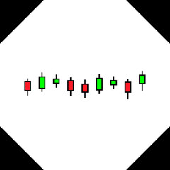 Candle stick chart icon, for Business Finance Market