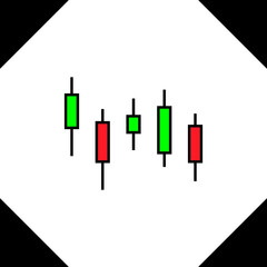 Candle stick chart icon, for Business Finance Market