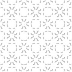 floral pattern background.Repeating geometric tiles from striped elements. Black pattern. 