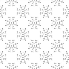 floral pattern background.Repeating geometric tiles from striped elements. Black pattern. 