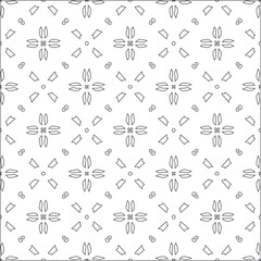 floral pattern background.Repeating geometric tiles from striped elements. Black pattern. 