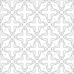floral pattern background.Repeating geometric tiles from striped elements. Black pattern. 