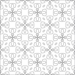 floral pattern background.Repeating geometric tiles from striped elements. Black pattern. 