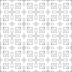floral pattern background.Repeating geometric tiles from striped elements.  Black pattern. 
