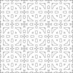 floral pattern background.Repeating geometric tiles from striped elements.  Black pattern. 
