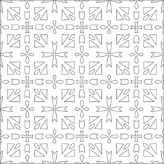 floral pattern background.Repeating geometric tiles from striped elements.  Black pattern. 
