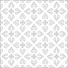 floral pattern background.Repeating geometric tiles from striped elements.  Black pattern. 

