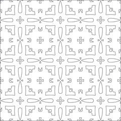 floral pattern background.Repeating geometric tiles from striped elements.  Black pattern. 
