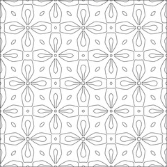 floral pattern background.Repeating geometric tiles from striped elements.  Black pattern. 
