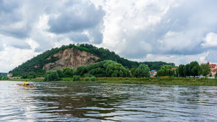 Kayaking on the Elbe river