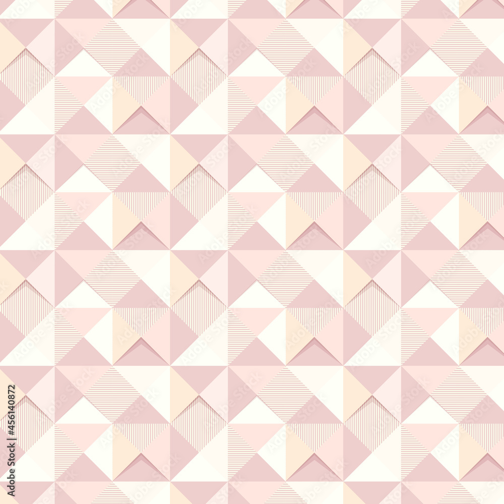 Poster seamless pink geometric triangle patterned background design resource vector