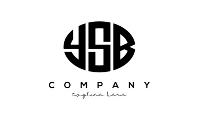 YSB three Letters creative circle logo design