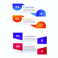 Gradient infographic element collection 