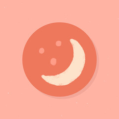 Instagram story highlight crescent moon icon vector
