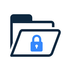 File, folder, protection, security icon. Editable vector graphics.