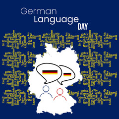 German Language Day celebrate poster design concept.