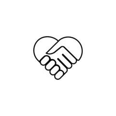 Hand shake logo