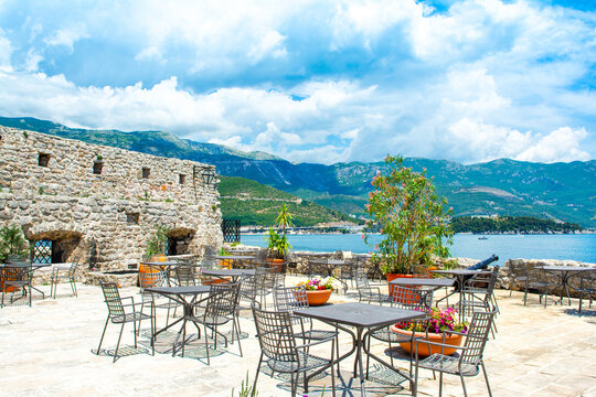 Beautiful summer landscape of the Budva waterfront, Montenegro