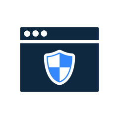 Shield, website, secure icon. Editable vector graphics.