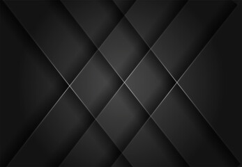 Abstract geometric, black background with diagonal lines.