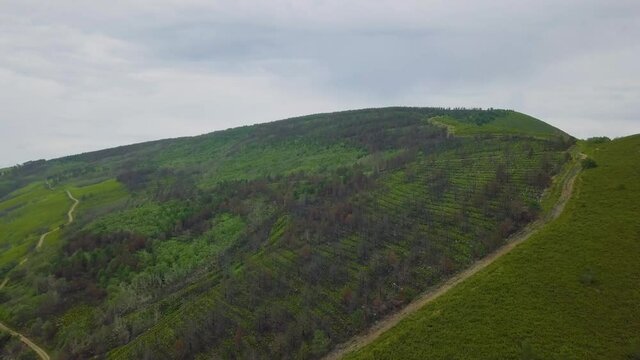 aerial views of the Caurel Mountains