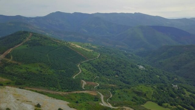 aerial views of the Caurel Mountains