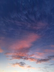Fototapeta na wymiar Colorful clouds on sunset sky