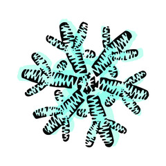 Beautiful christmas snow-flake, great design for any purposes. Geometric decoration element. Abstract texture. Art banner. Vector background. Abstract geometric ornament.