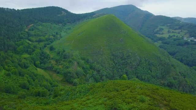 aerial views of the Caurel Mountains