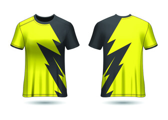 T-Shirt Sport Design. Racing jersey for club. uniform front and back view.