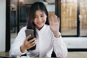 Company employees are making to facetime friends through the system. Internet to keep distance during the corona virus.