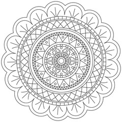 Leaf Flower Petal Coloring Mandala Art Simple Graphic Shape Vector Floral Oriental Outline Vintage Decorative Elements Pattern Illustration Islam Arabic Indian Turkish Mystic Religion Morals Lotus

