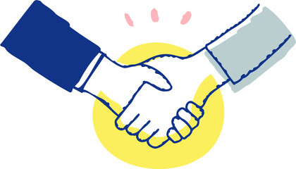 握手をしている手元