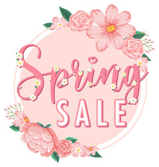 Spring sale banner template