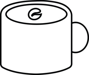 Cup of coffee, tea isolated flat web mobile icon. Vector graphic illustration