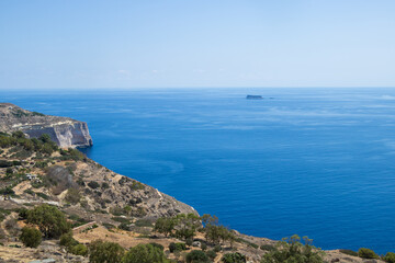 Fototapeta na wymiar Landschaft mit Dingli-Klippen auf Malta