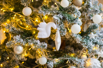 Obraz na płótnie Canvas festive christmas and new year decorations 