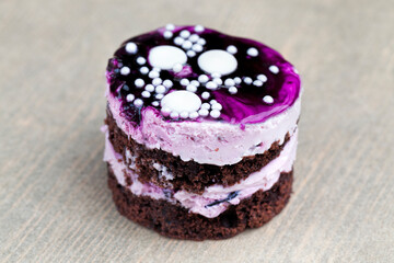 cake and buttercream cake with blueberry flavor