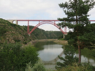 Fototapeta na wymiar Viaduc de Garabit, Cantal, Auvergne, France, Gustave Eiffel.