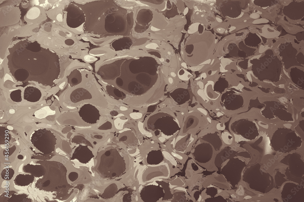Poster illustration of a mixture of a colored background with different shapes