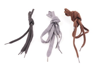 shoelaces on a white background