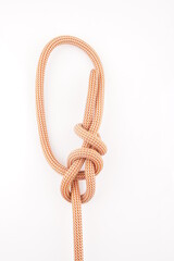 climbing knots and ropes on a white background