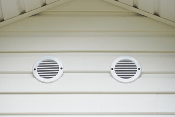 production of external ventilation of a frame house © enskanto