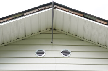 production of external ventilation of a frame house © enskanto