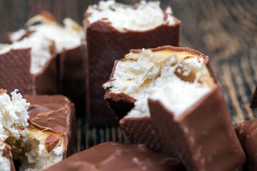 creamy nougat covered with milk chocolate