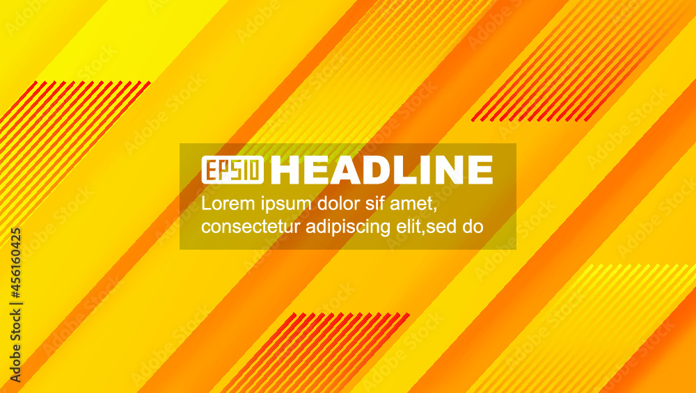 Poster dynamic bright yellow dynamic lines on a minimalist geometric background