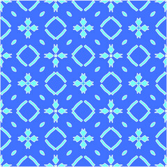 Geometric vector pattern with azure and blue color. simple ornament for wallpapers and backgrounds.