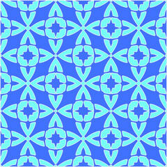 Fototapeta premium Geometric vector pattern with azure and blue color. simple ornament for wallpapers and backgrounds.